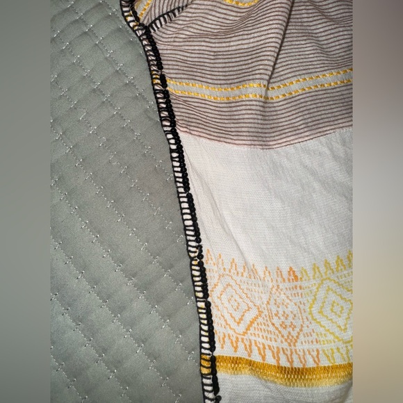 Mes Demoiselles Textured Striped Cardigan w sequin/fringe edge. OS VGUC - Picture 12 of 12